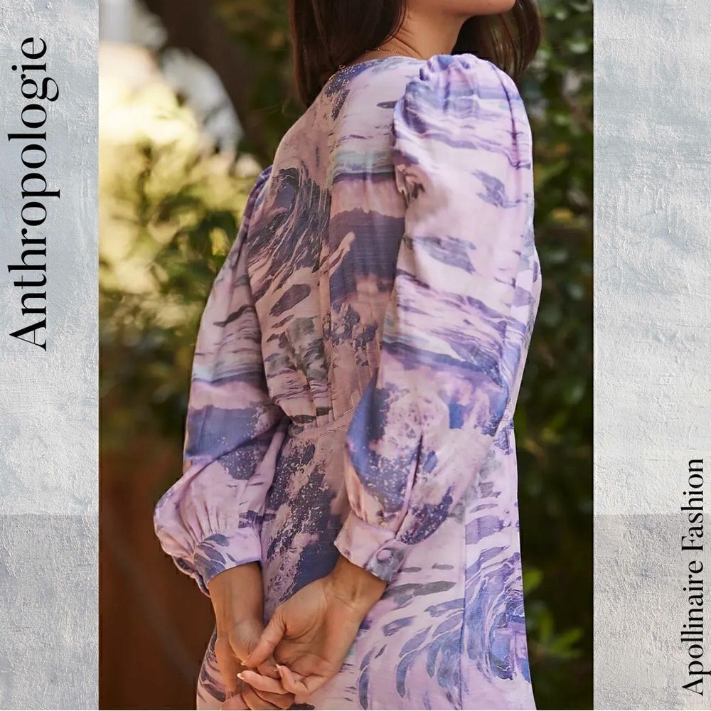 ANTHROPOLOGIE BY BOAMAR THE RIVERIA MAXI DRESS IN SEASCAPE NEW LARGE NWOT - Picture 5 of 11